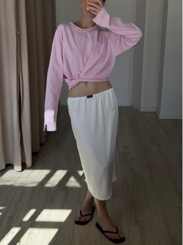 Юбка SILK MIDI (молочная)