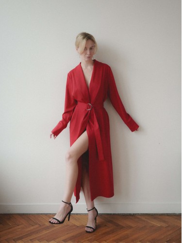 Платье-халат (красный)