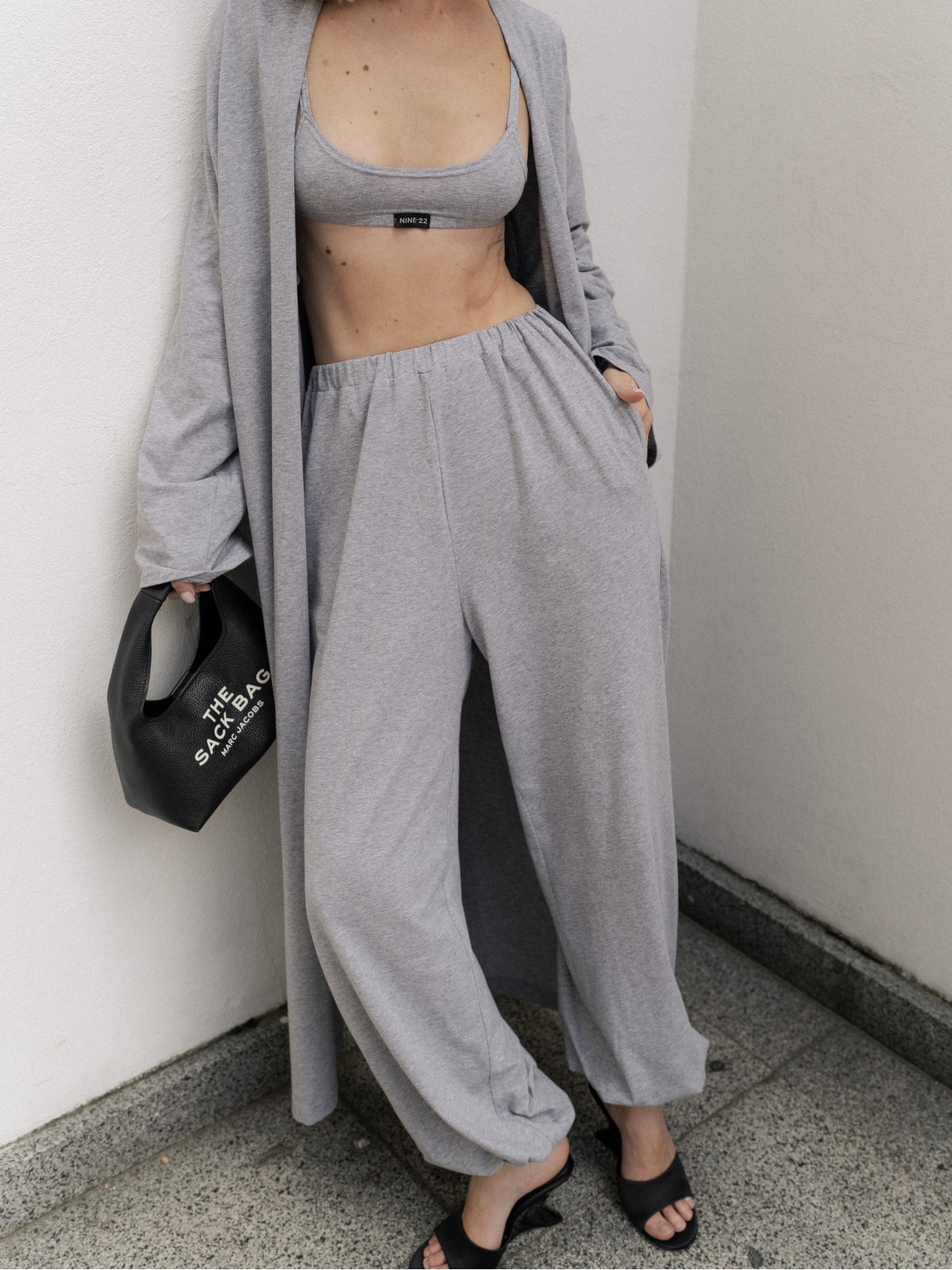 Топ LAZY LUXE (серый меланж)