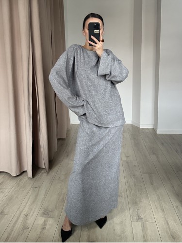 Костюм CLOUD с открытой спинкой (серый) Костюм CLOUD с открытой спинкой (серый)