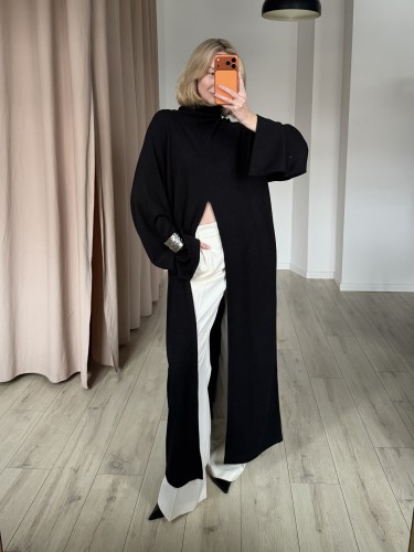 Свитер удлиненный LINE (черный) Свитер удлиненный LINE (черный)