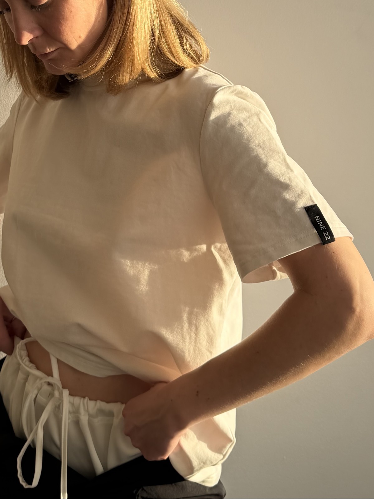 Футболка CROP (молочная)