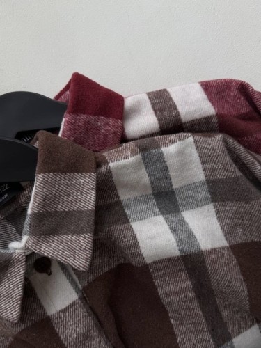 Рубашка в клетку COZY (коричневая) Рубашка в клетку COZY (коричневая)