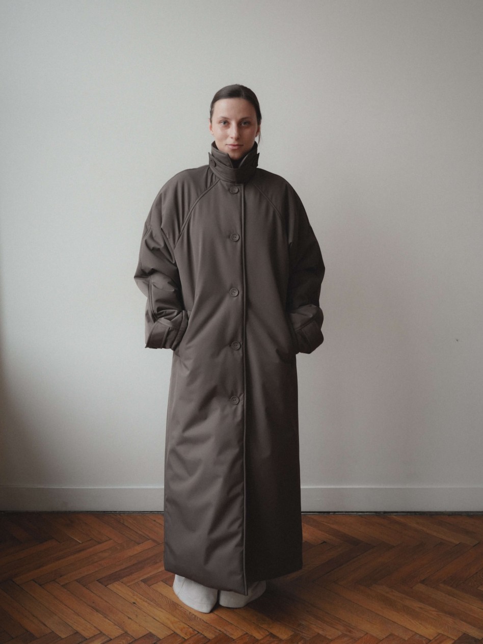 Пуховик LONG (коричневый)