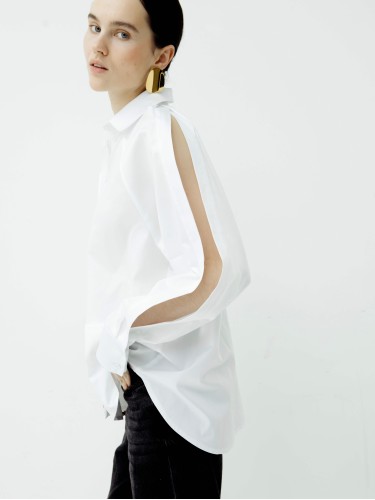 Рубашка BASE с разрезами (белая)