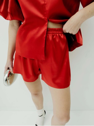 Шорты SATIN (красные)