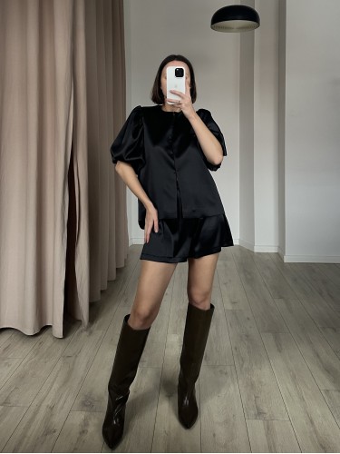 Шорты SATIN (черные)