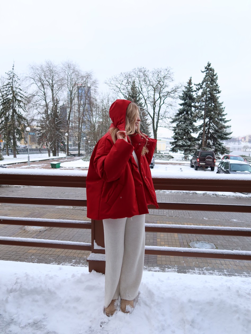 Пуховик BASE (красный)