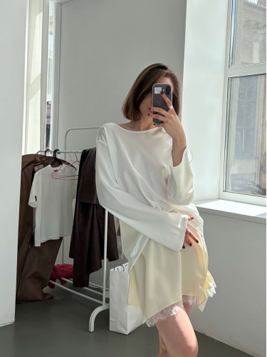 Лонгслив SILK (молочный)