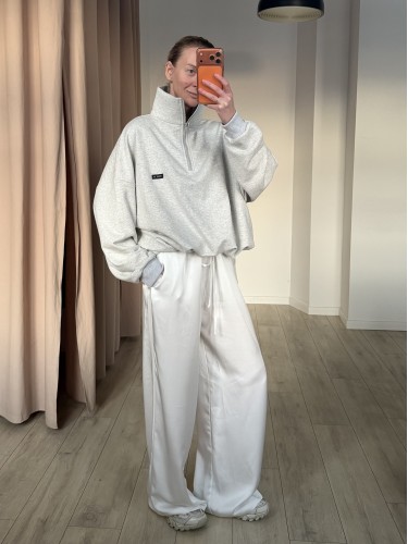 Свитшот с горлом (светлый меланж)