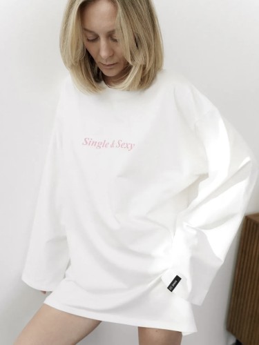 Лонгслив SINGLE&SEXY (розовый принт)