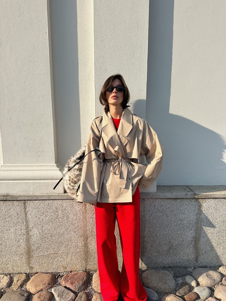 Тренч CROP (бежевый)