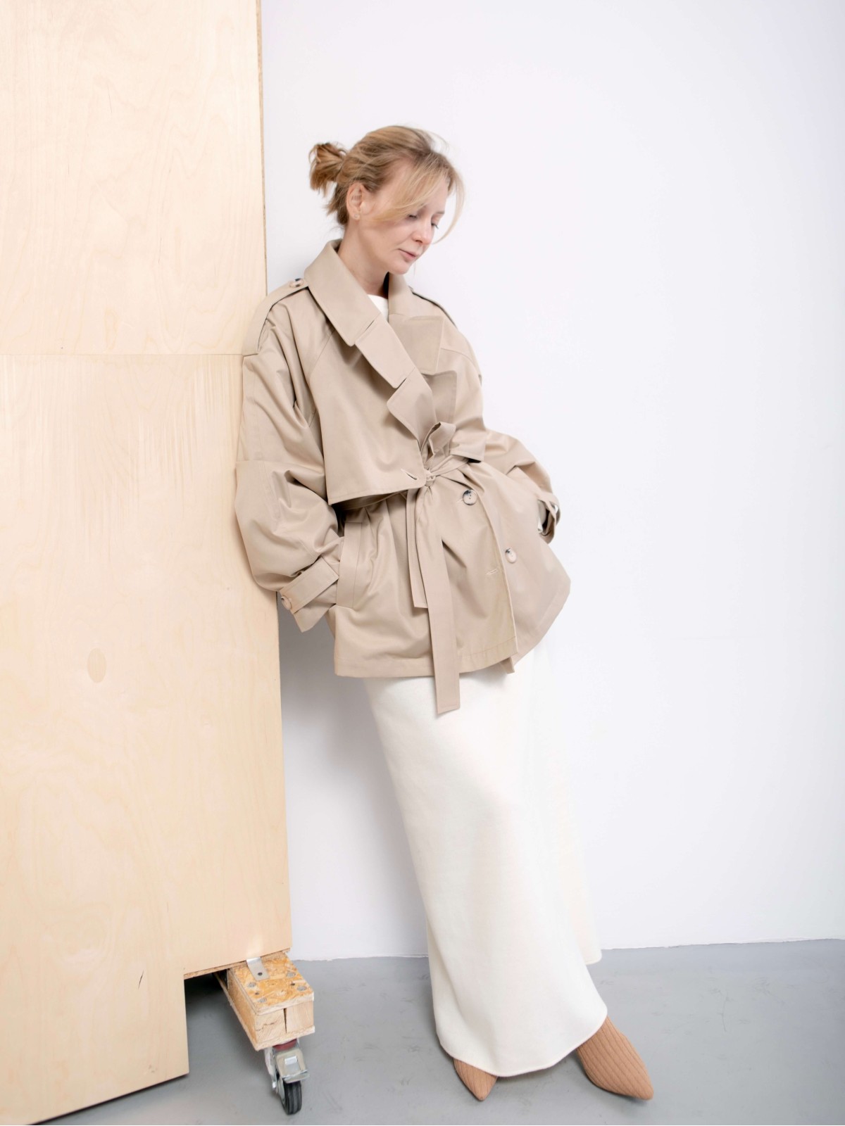 Тренч CROP (бежевый)