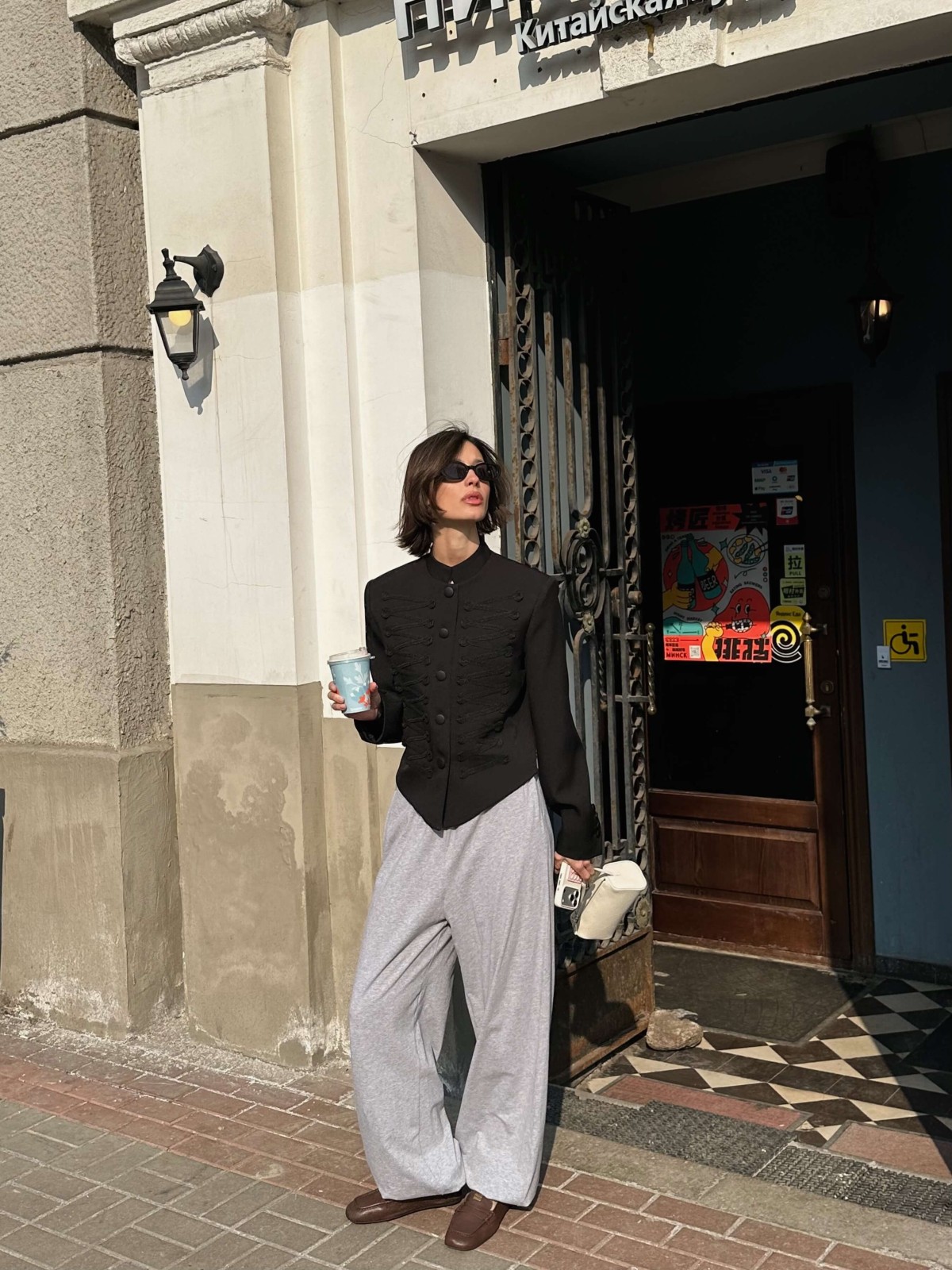 Джоггеры LAZY (светлый меланж)