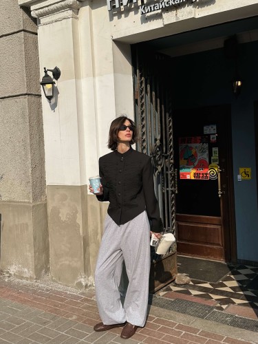 Джоггеры LAZY (светлый меланж)